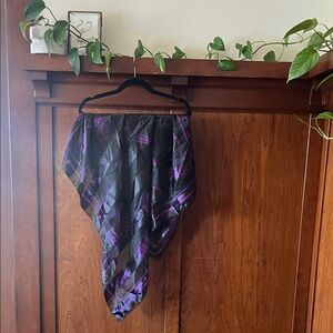 💕Black and Purple Plaid Scarf World Travel Scarf
